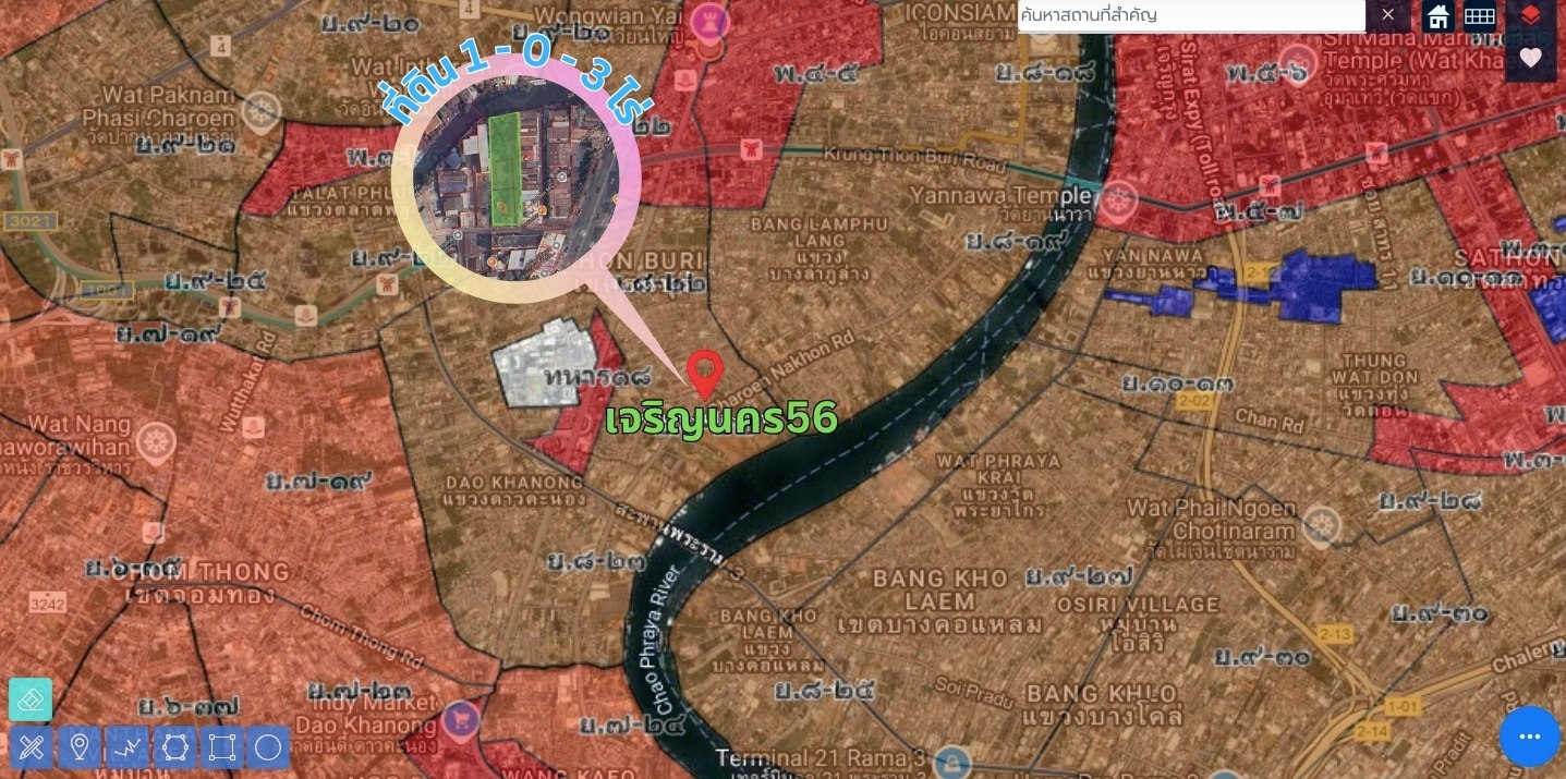 ขายที่ดิน เจริญนคร 56 ธนบุรี สำเหร่ พระราม3 สมเด็จพระเจ้าตากสิน - Image 6